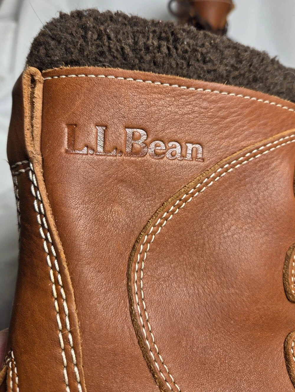 LL Bean Leather Waterproof Insulated Lace Up Boots 299622 Women's Size 7 Snow